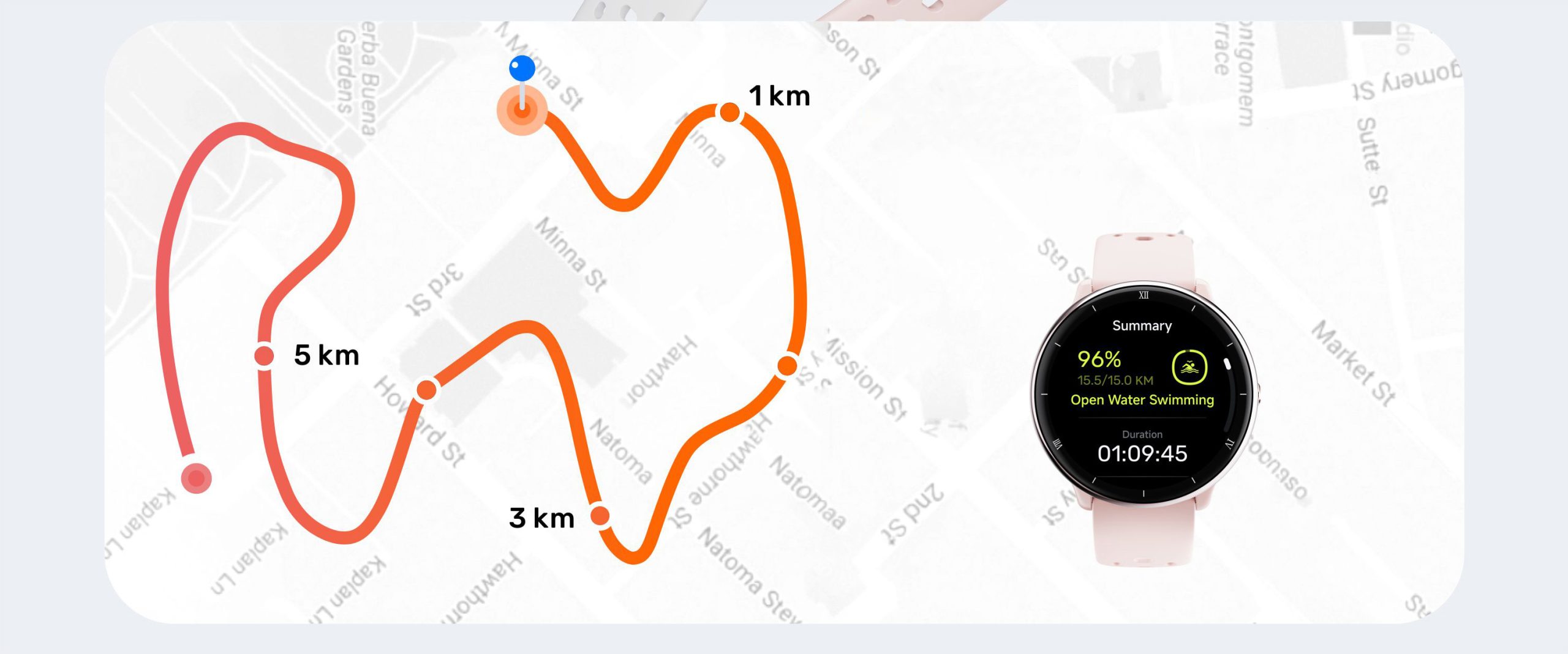 5 smartwatch amoled gps